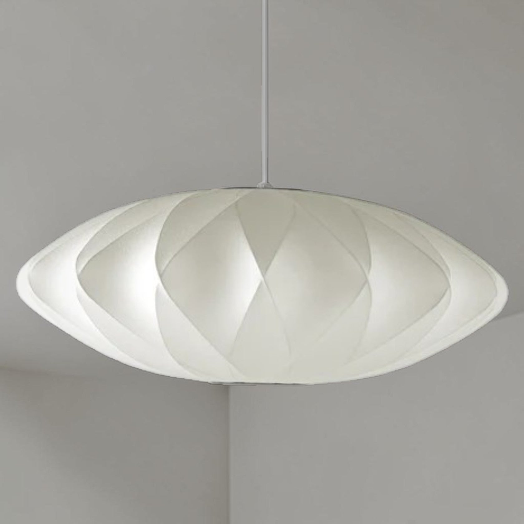 Modern Saucer Pendant Light for Bathroom with Diffused Glow