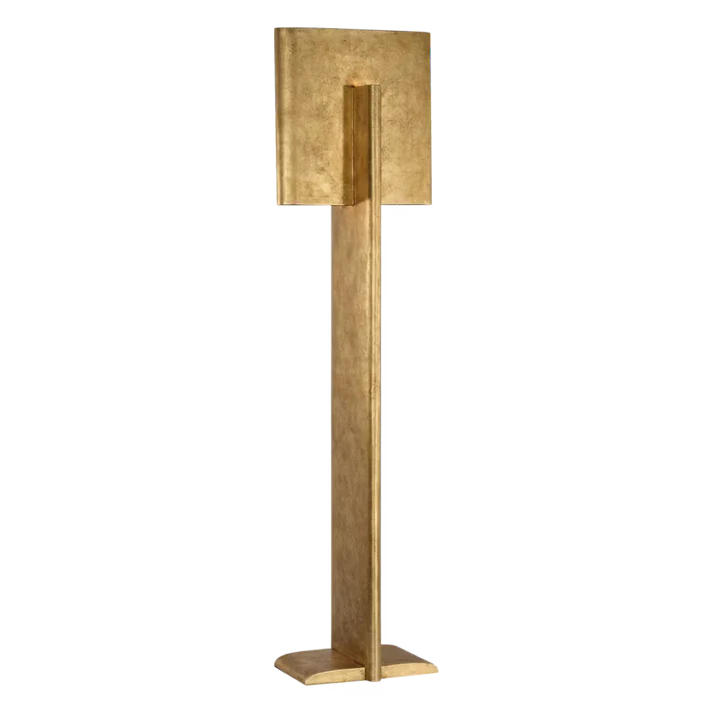 Modern LED Floor Lamp with Sculptural Metal Design and Touch Dimmer