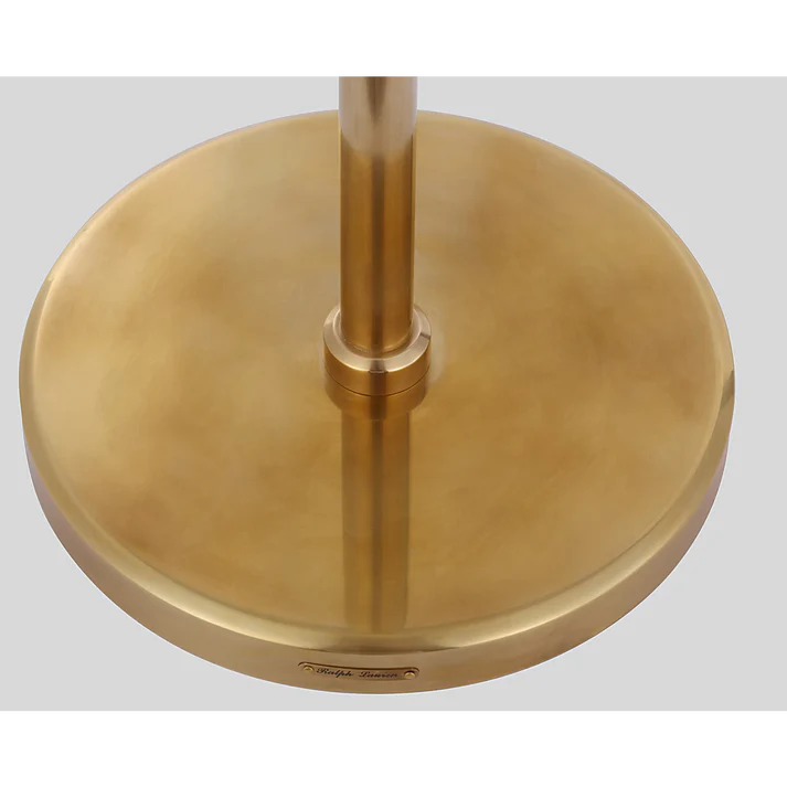Cordless LED Pharmacy Floor Lamp in Brass Finish with Adjustable Height