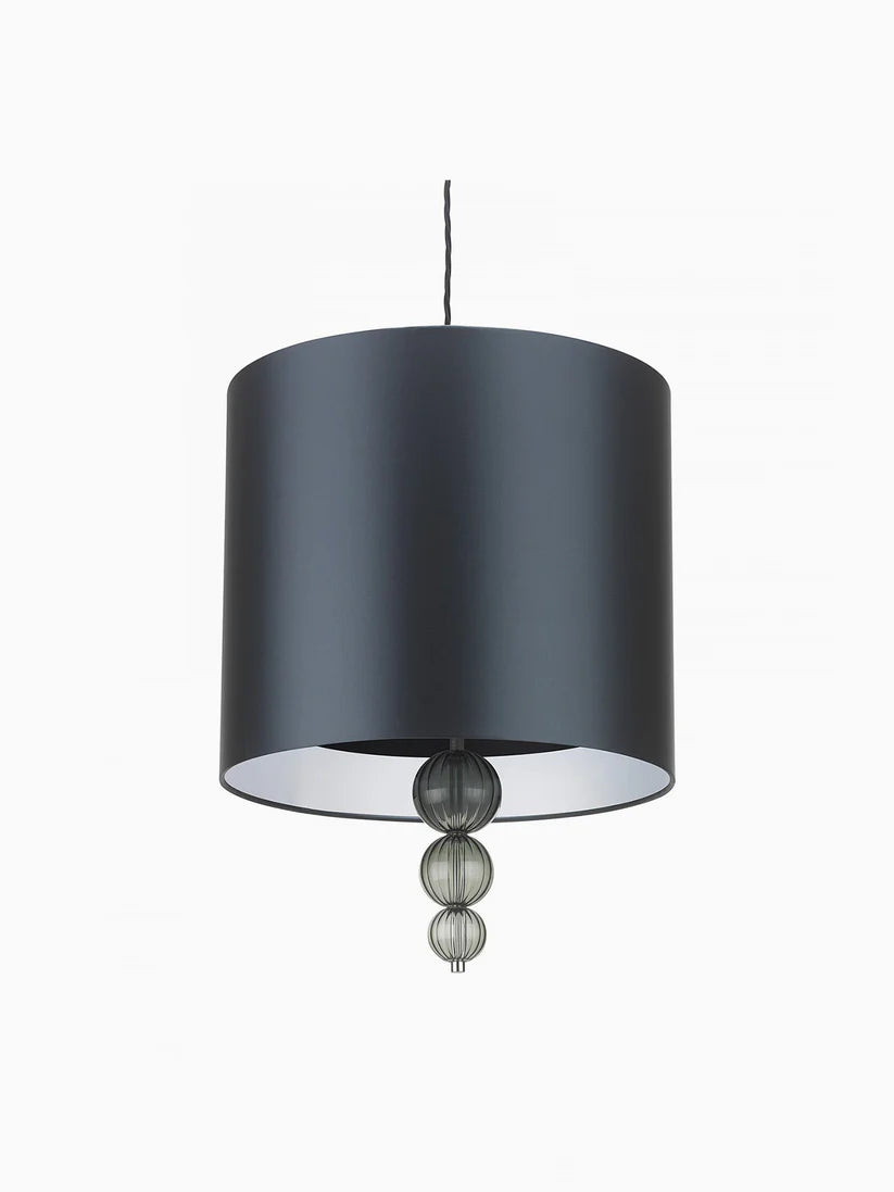 16 Inch Drum Pendant Light with Glass Globe Accents